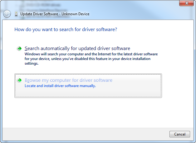 Update Driver Software